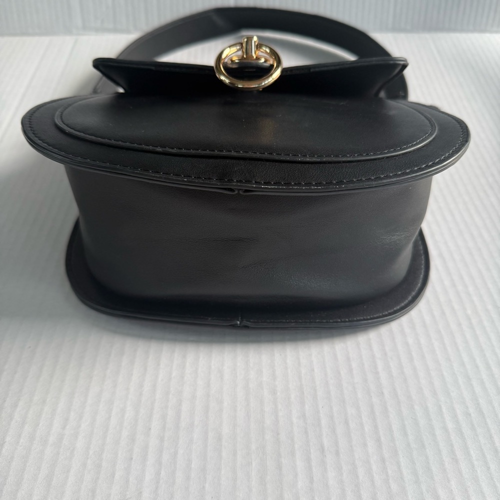 Badgley Mischka Black Shoulder Bag with Gold Ring Accent - Picture 3 of 16
